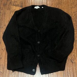 Men's Vince  Black alpaca blend Cardigan Sweater